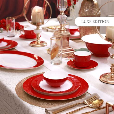 White Pattern 36 Pcs Dinner Set – Vigneto