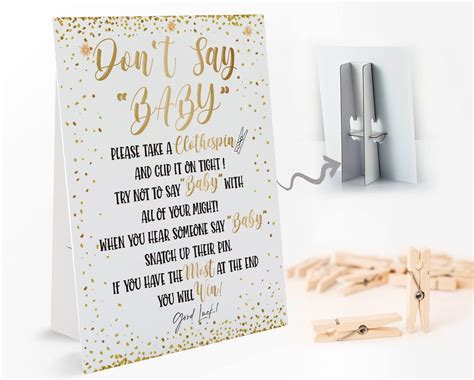 Don't Say Baby Baby Shower Game, Don't Say Baby India | Ubuy