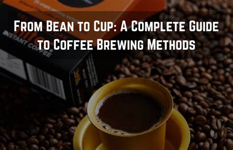 From Bean to Cup: A Complete Guide to Coffee Brewing Methods – The Good ...