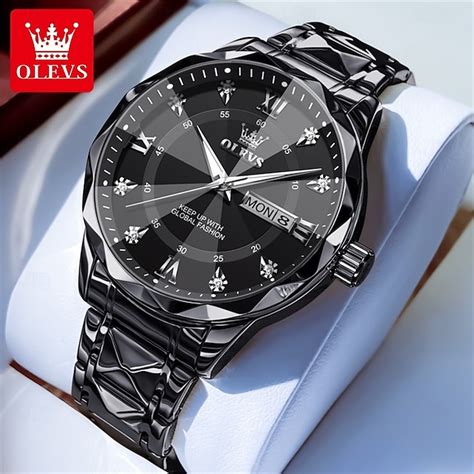 OLEVS Men Quartz Watch Minimalist Fashion Business Wristwatch Luminous ...