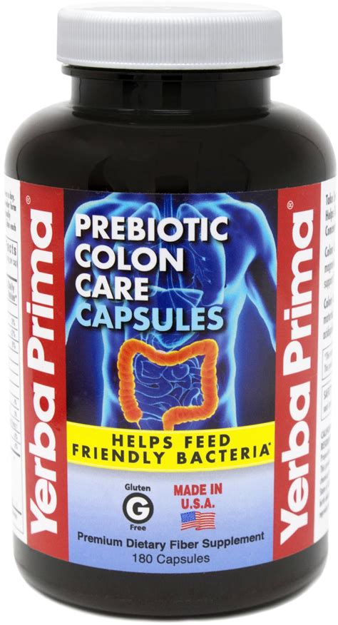 Yerba Primaprebiotics Colon Care Fiber Caps 180 Capsules Five Forms ...