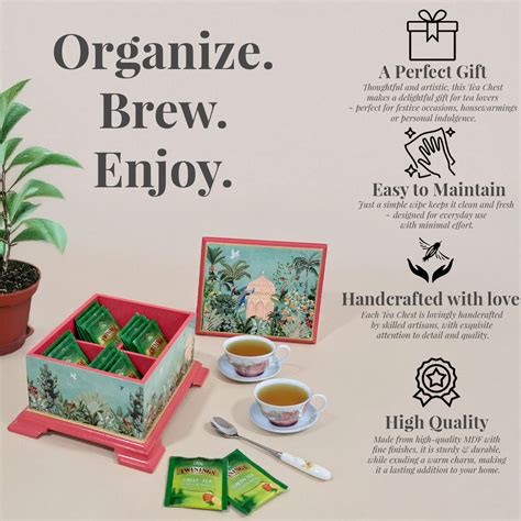 Fruity Paradise Tea Chest ~ Buy this cheerful 4 Partition Tea Box ...