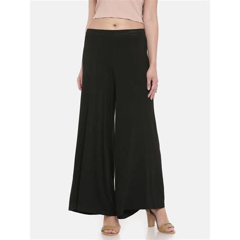 Buy Go Colors Black Knit Palazzo (3XL) Online