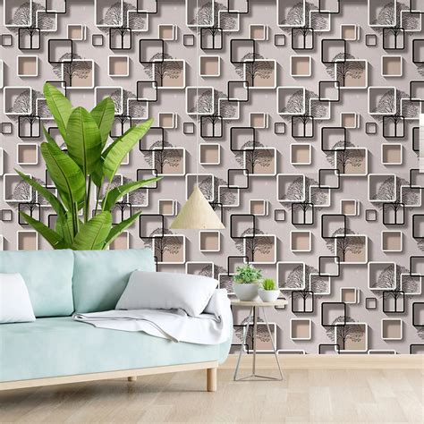 Eurotex Abstract Design Wallpaper, Peach, For Living Room (PVC, 21inch