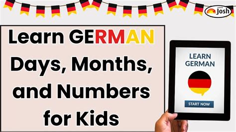German Days, Months, and Numbers for Kids and Children