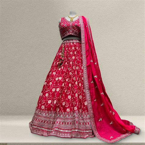 Padmini - Ready-to-Wear Lehenga with Intricate Handwork and Organza ...