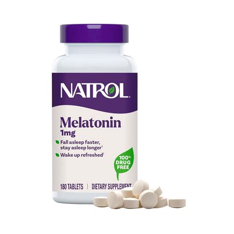 Natrol, Melatonin, 1 mg, 180 Tablets – Maple Herbs
