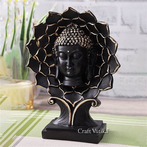 Buy Online Buddha Head Place on Tree Showpiece | Home Decor Statue ...
