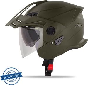 Steelbird SBH-23 GT Plus Open Face ISI Certified Helmet with Inner Sun ...