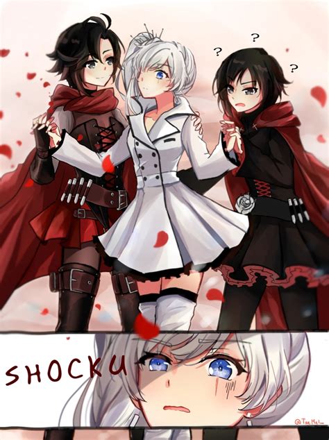 ruby rose and weiss schnee (rwby) drawn by tuemei | Danbooru
