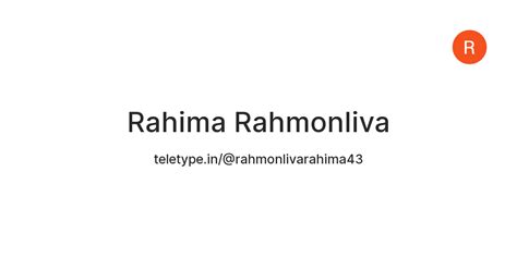 Rahima Rahmonliva — Teletype