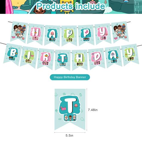 Toca Boca Party Decorations,Birthday Party Supplies For Toca Life Party ...