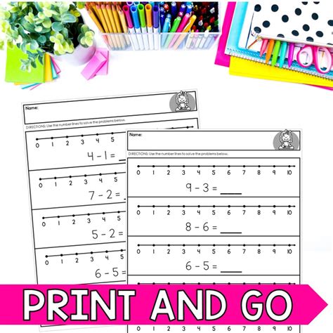 Difference within 10 Worksheet 的图像结果