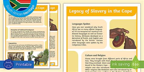 Legacy of slavery in the Cape