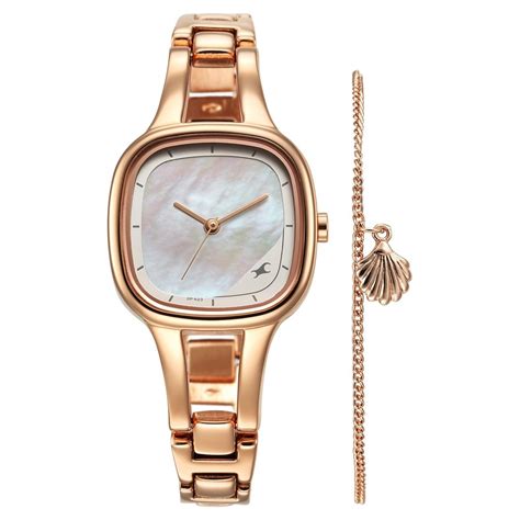 Buy Online Fastrack Pulse Quartz Analog Mother Of Pearl Dial Rose Gold ...