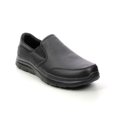 Black leather slip ons online