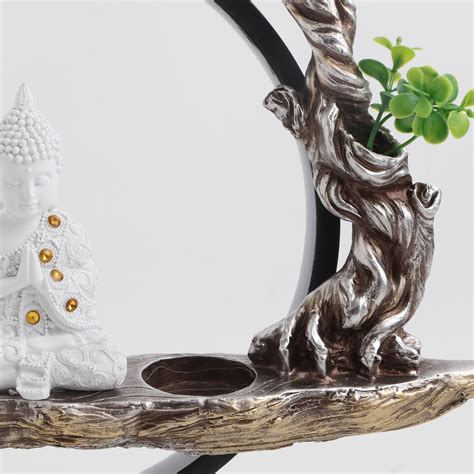 Buy Corsica Taiki Polyresin LED Buddha Figurine with T-Light Holder ...