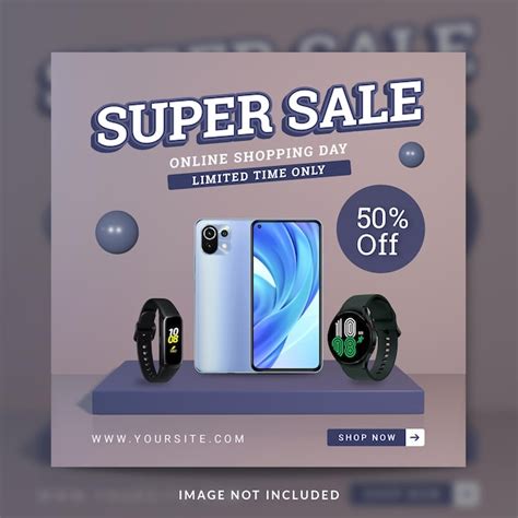 Flash sale gadget product promotion social media post template ...