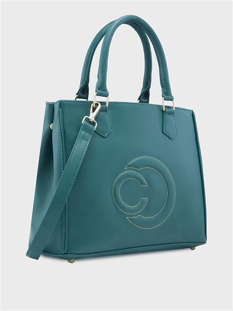 Buy Caprese Dora Satchel Large Dark Green @ Rs.899 | Caprese Bags