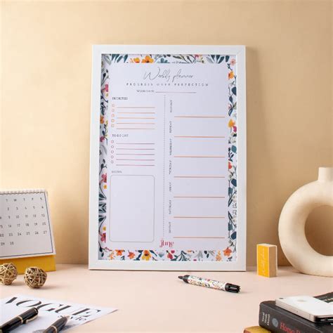 Progress Over Perfection - Weekly Planner - Re-writable Planner ...