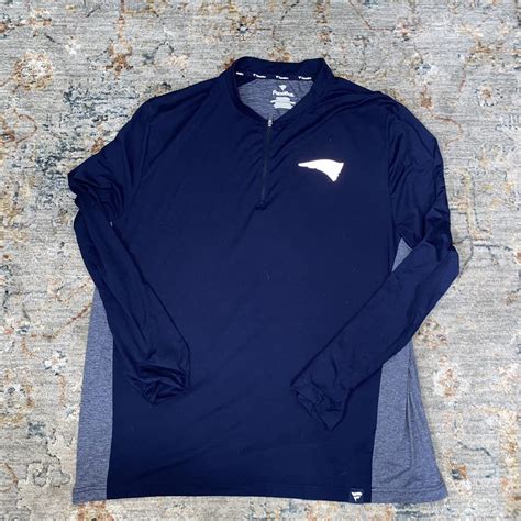 Fanatics blue Patriots athletic quarter zip... | Depop