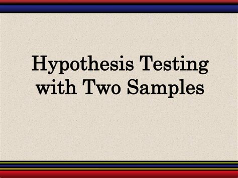 Image result for Hypothesis Test with Two Samples Example