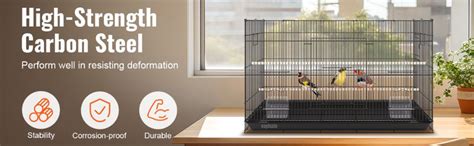 Buy VAYINATO Iron 2 Feet (24 Inch) Black Color Birds Cage For Budgies ...