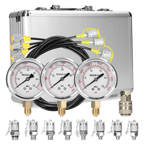 F FABOBJECTS® Hydraulic Pressure Gauge,Hydraulic Pressure Gauge Kit ...