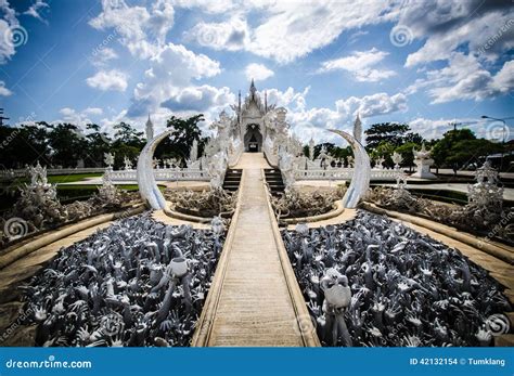 Wat Rong Khun White Temple , Chiang Rai, Thailand Stock Photo - Image ...