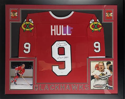 Lot Detail - Bobby Hull Chicago Blackhawks Signed Jersey Framed 35.5" x ...
