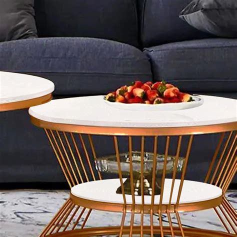 Classic Style Complementing Copper Coffee Table Set of 2 – Decor Mantra