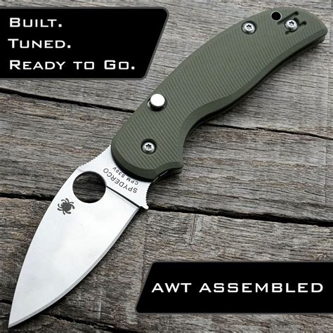 Spyderco Sage 6 S30V Knife + AWT Sage 6 Agent Scales Installed