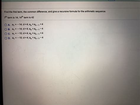 Image result for Recursive Formula with Common Difference