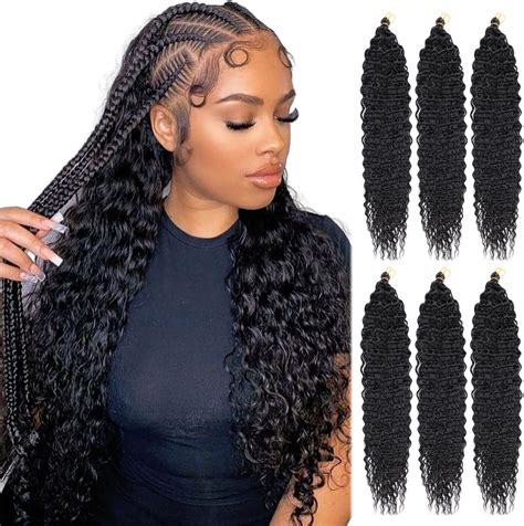 Amazon.com : Water Wave Crochet Hair Curly Braiding Hair 24 Inch Ocean ...