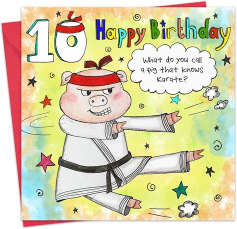 Twizler 10th Birthday Card - Funny Joke Childrens Birthday Card - Age ...