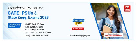 MADE EASY Classroom Courses for GATE, ESE, SSC JE, and PSUs Exams