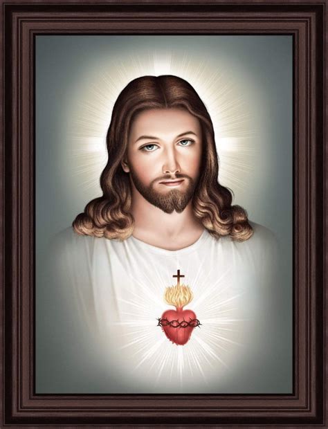 Sacred Heart Portrait - High Quality Framed Photographic Print – Living ...