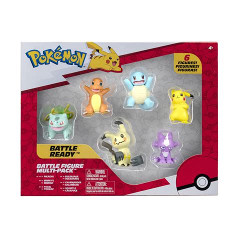 Buy Pokemon PKW2684 Battle Figure 6 Pack-Features 2-Inch Pikachu ...