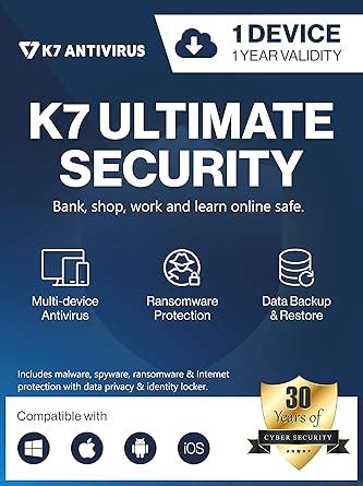 K7 Ultimate Security Antivirus Software 2024 |1 Device,1 Year| Threat ...