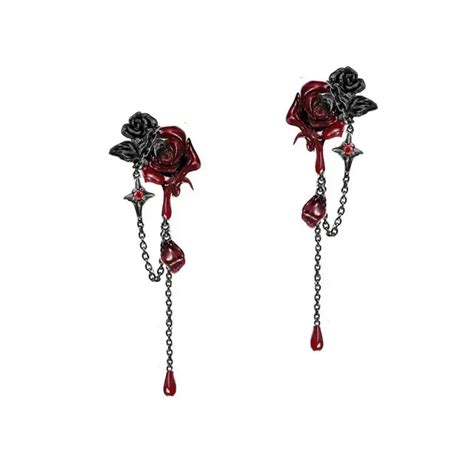 Blood rose earring – glamdoll