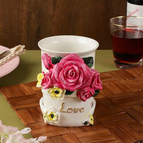 Ceramic Rose Multi Utility Holder – The Decor Mart