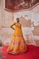 Buy Women's Mustard Chevron Lehenga with Kurta | Aditi Gupta