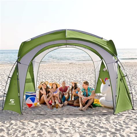 Amazon.com : UNICAMPER Beach Tent 12 X 12ft Large UPF50+ Pop Up Canopy ...