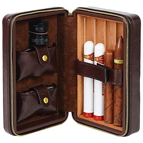 Buy YONG FEI Cigar Box - Cigar Box Portable Cigar humidor Leather Cigar ...