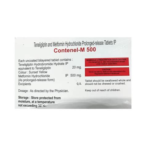Contenel M 500/20mg Strip Of 10 Tablets: Uses, Side Effects, Price ...