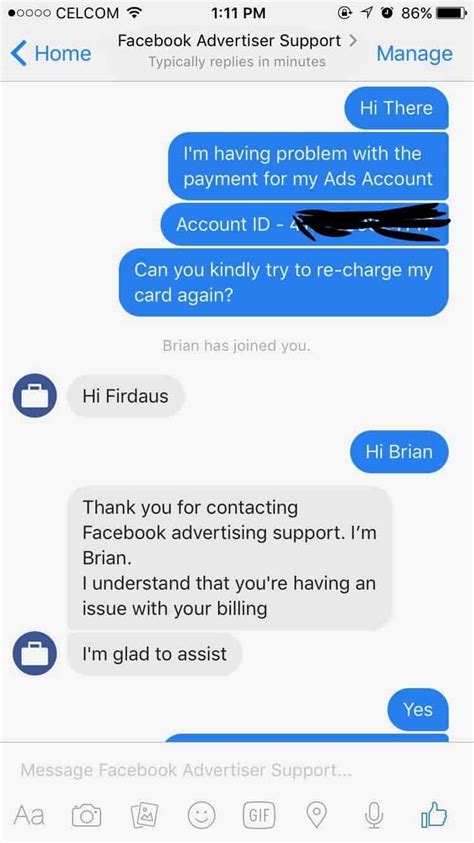 Facebook Support Chat 的图像结果