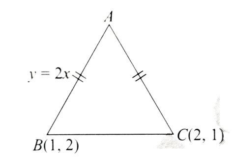 In an isosceles triangle `ABC,` the coordinates of the points `B`and `C ...