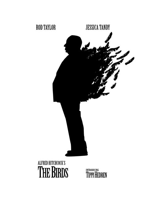 Alfred Hitchcock Silhouette Poster