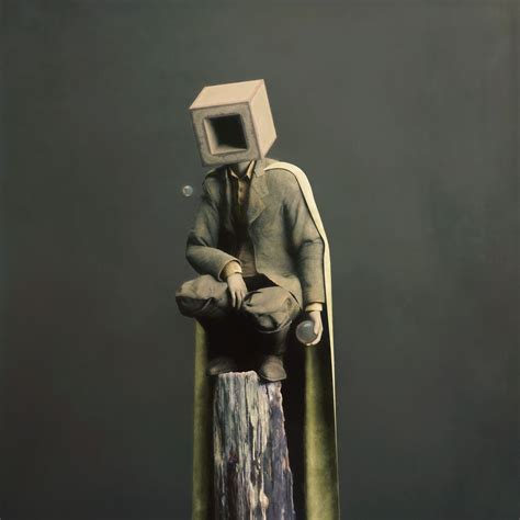 Download wallpaper 2780x2780 man, cube, ball, cloak, surrealism, art ...