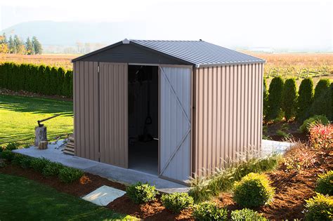 AECOJOY 8' x 6' Outdoor Metal Storage Shed with Lockable Door for Backyard - Walmart.com